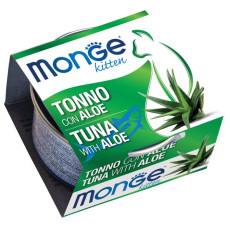 Monge Tuna & Aloe Wet Food For Kitten 清新水果系列-鮮吞拿魚配蘆薈 (幼貓) 罐頭 80g X 24